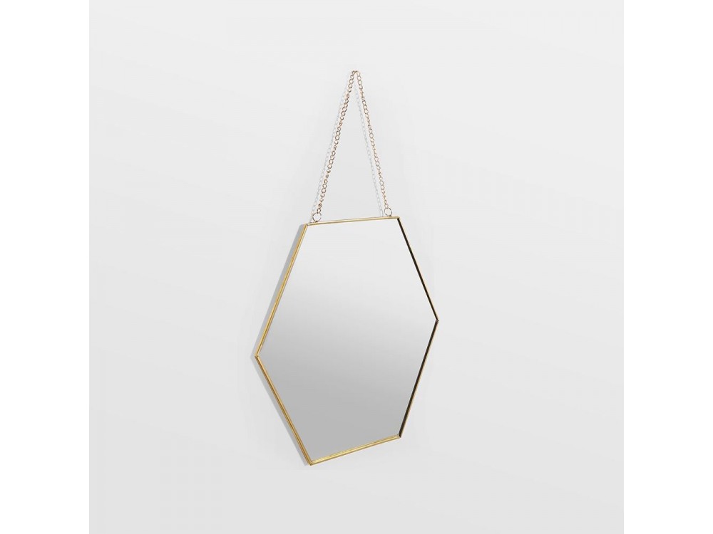 Beautify Hexagon Mirror, Hanging Wall Mirror Hexagon 30x26cm