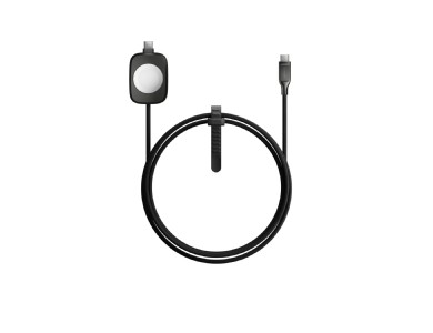 Nomad 2-in-1 Universal Cable 1,5m., Kevlar Καλώδιο USB-C σε USB-C 100W με Ενσωματωμένο Φορτιστή για Apple Watch, Black